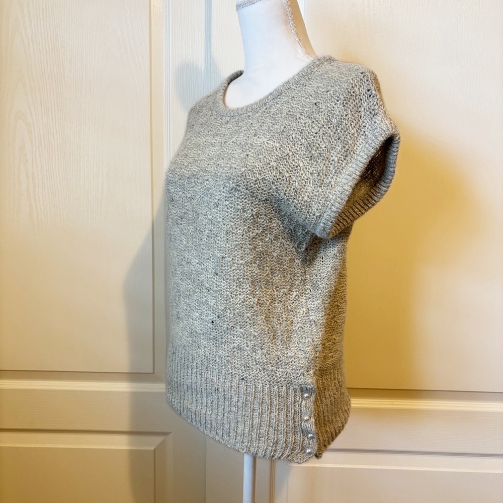 FABE Vintage Silk Blend Knitted Sweater Pearl Buttons at Hip Women’s Large - Picture 4 of 10